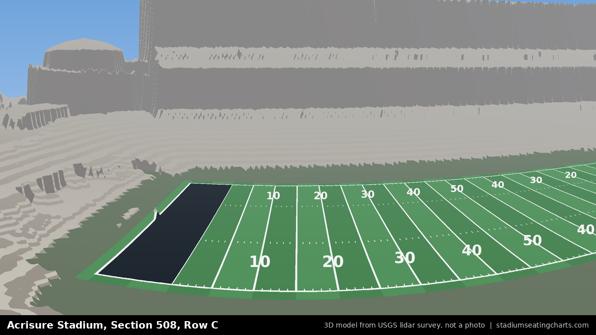 View from Acrisure Stadium Section 508, Row C, looking toward the field