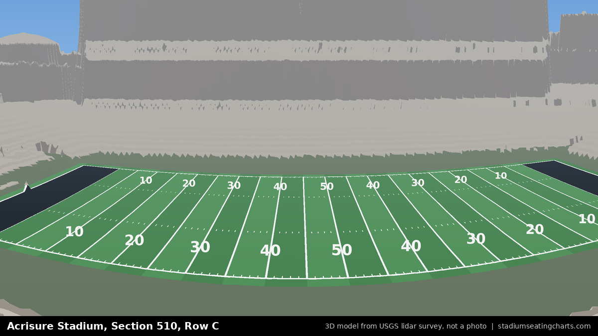 View from Acrisure Stadium Section 510, Row C, looking toward the field
