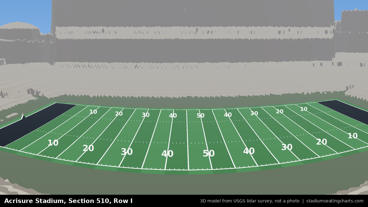 View from Acrisure Stadium Section 510, Row I, looking toward the field