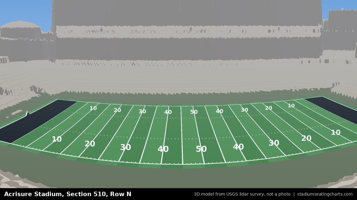 View from Acrisure Stadium Section 510, Row N, looking toward the field