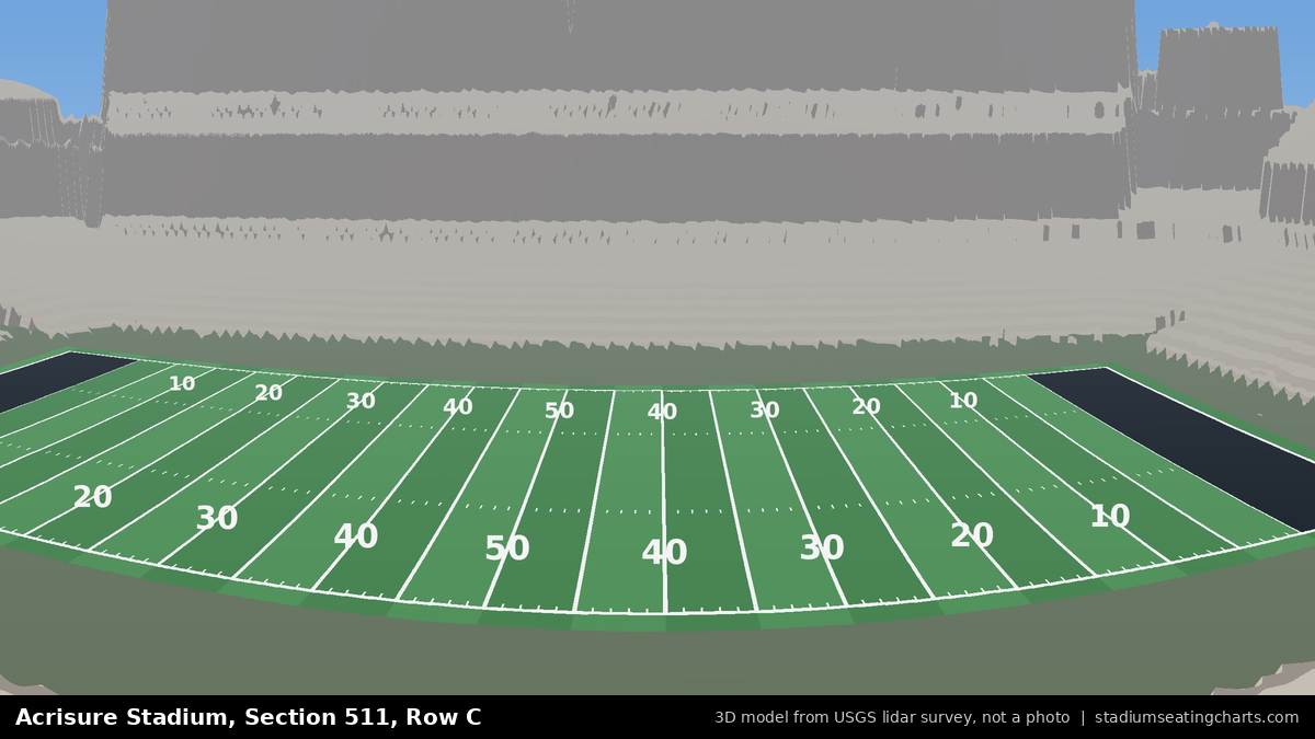 View from Acrisure Stadium Section 511, Row C, looking toward the field