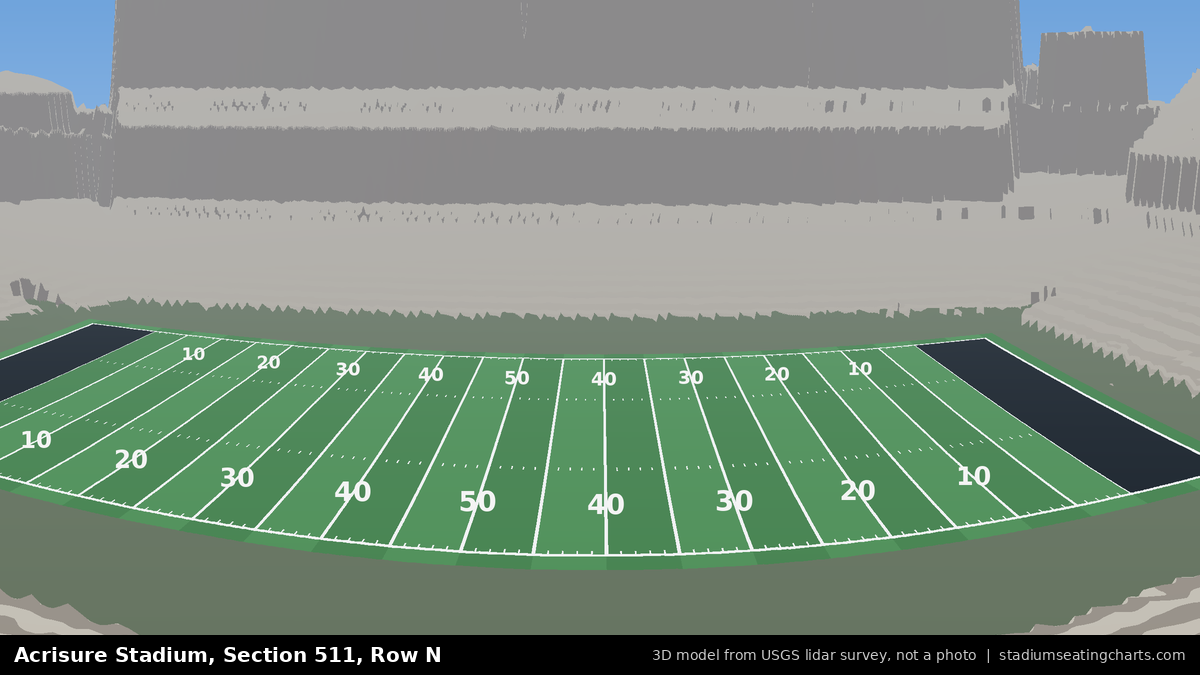 View from Acrisure Stadium Section 511, Row N, looking toward the field