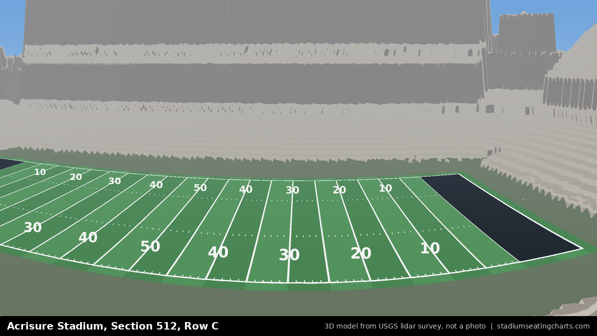 View from Acrisure Stadium Section 512, Row C, looking toward the field