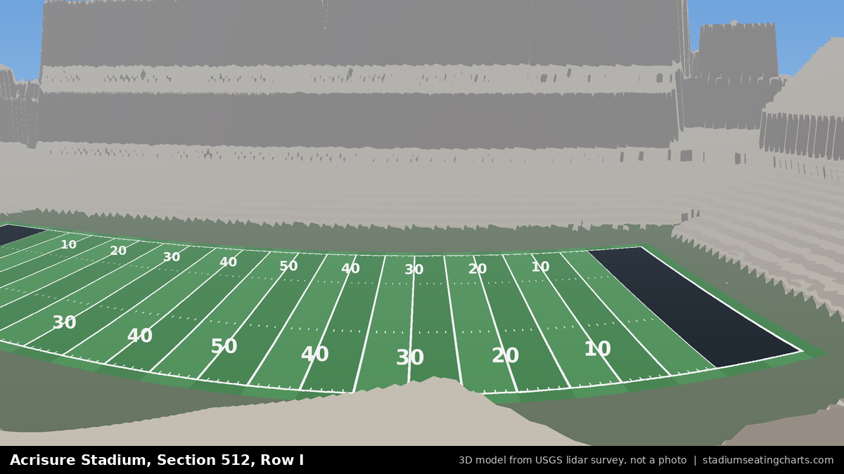 View from Acrisure Stadium Section 512, Row I, looking toward the field