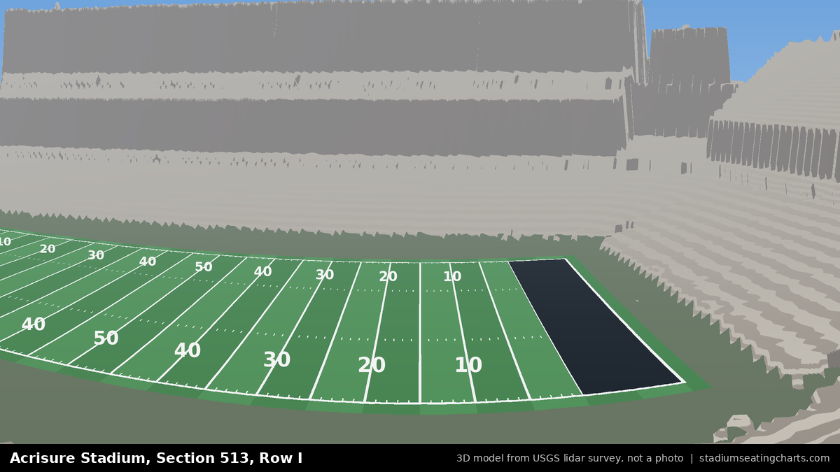 View from Acrisure Stadium Section 513, Row I, looking toward the field