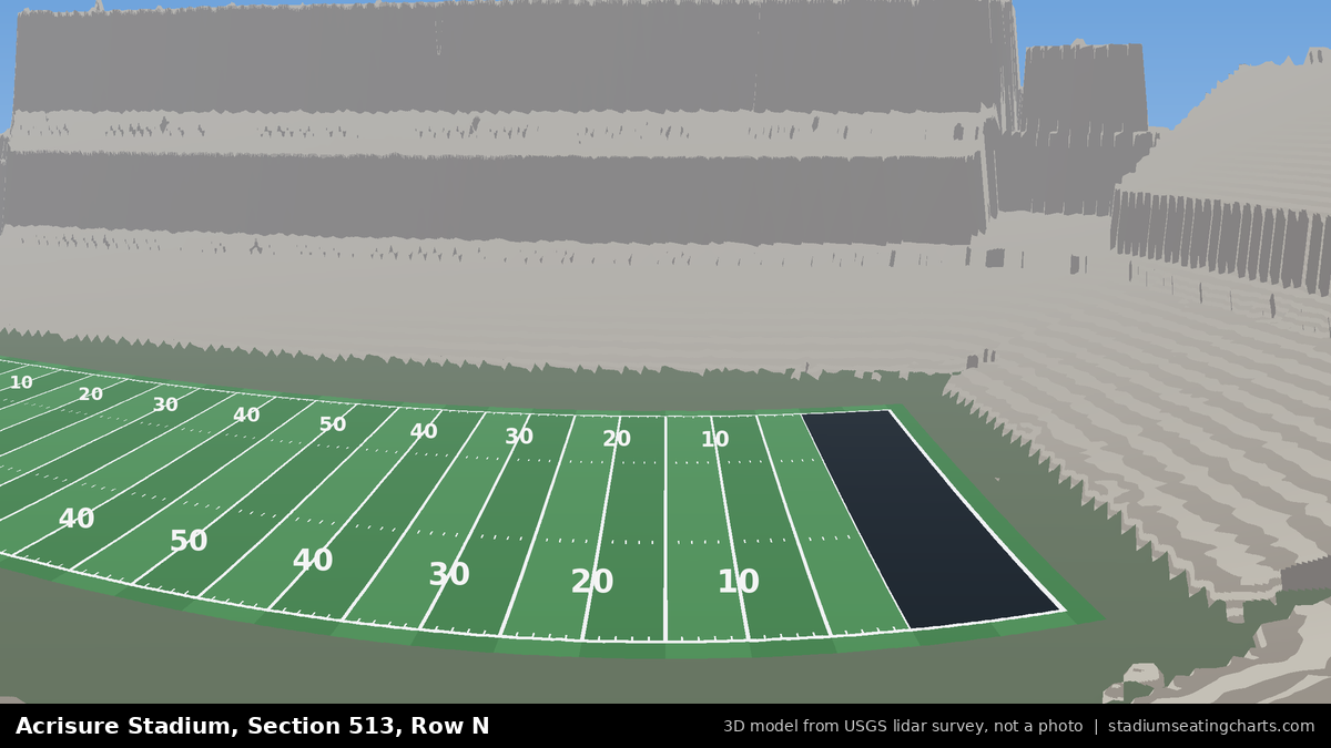 View from Acrisure Stadium Section 513, Row N, looking toward the field