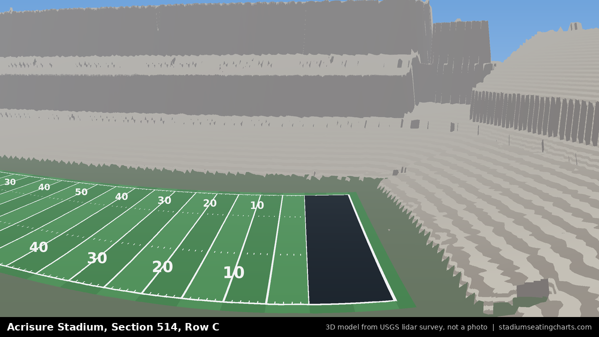 View from Acrisure Stadium Section 514, Row C, looking toward the field