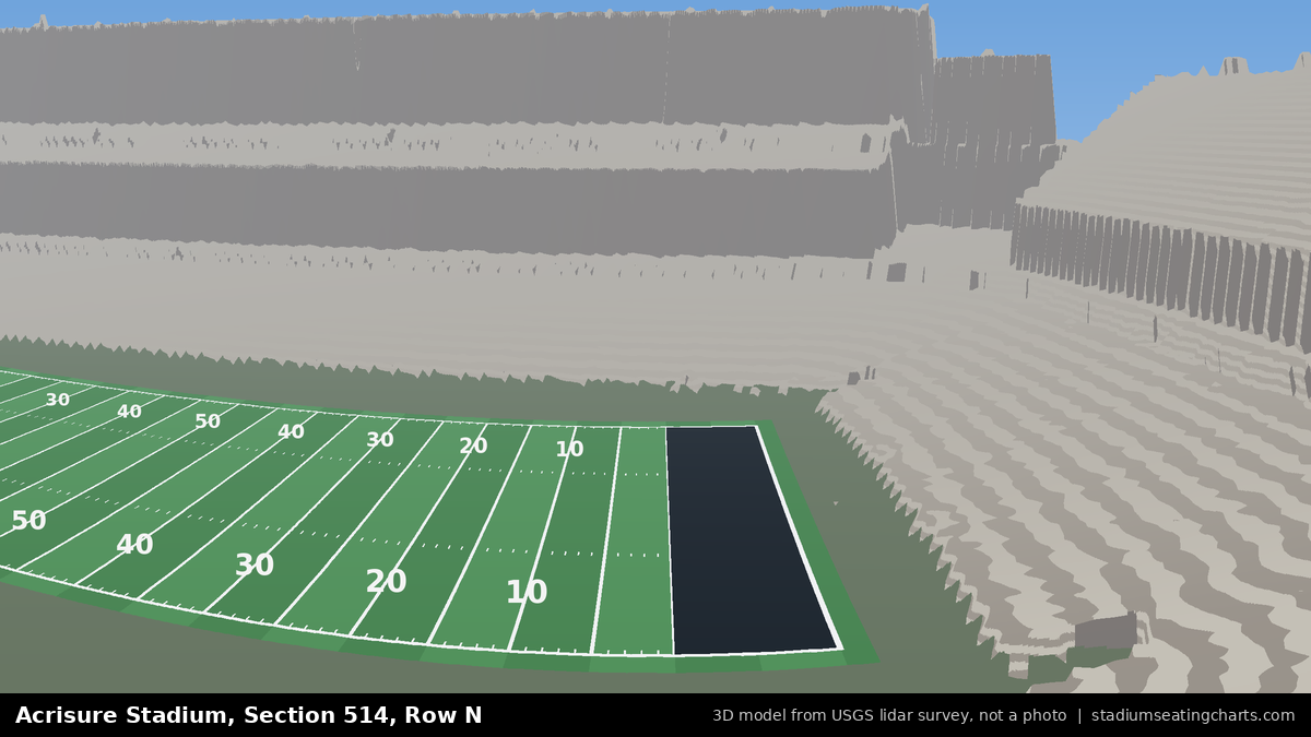 View from Acrisure Stadium Section 514, Row N, looking toward the field