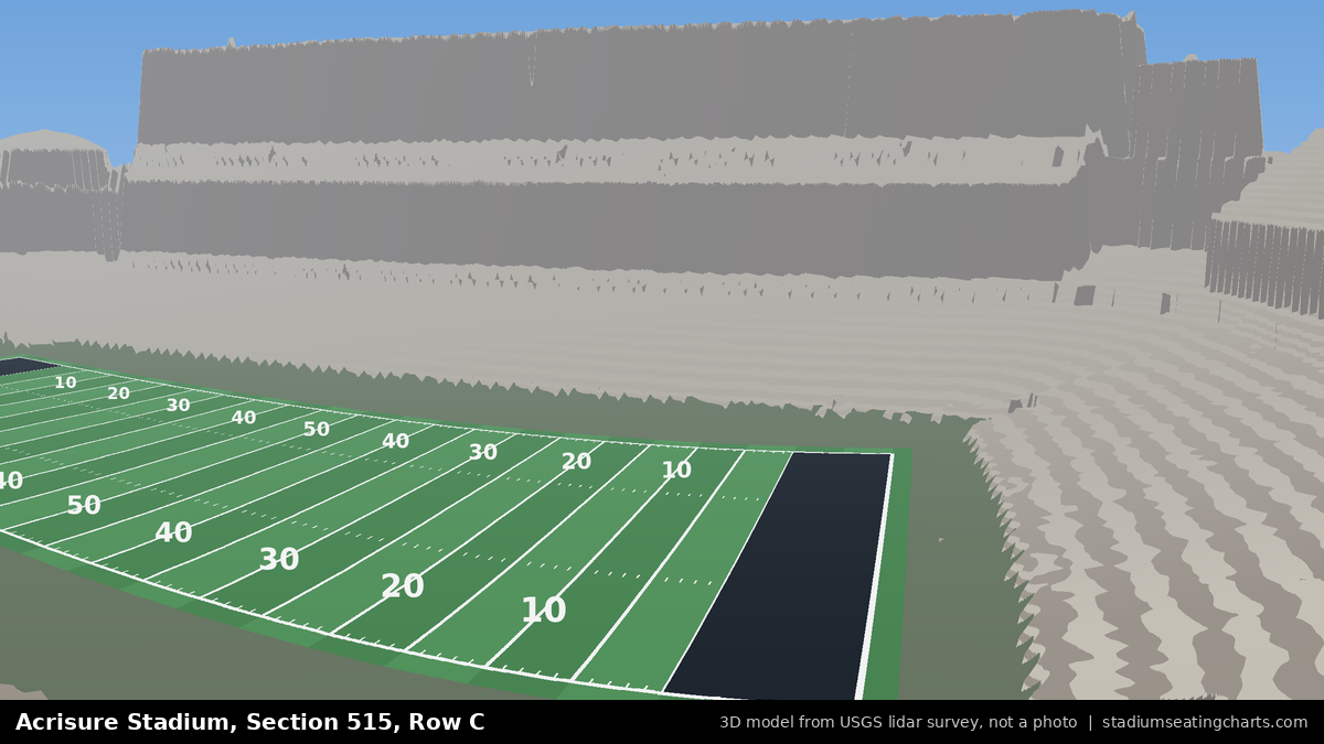 View from Acrisure Stadium Section 515, Row C, looking toward the field