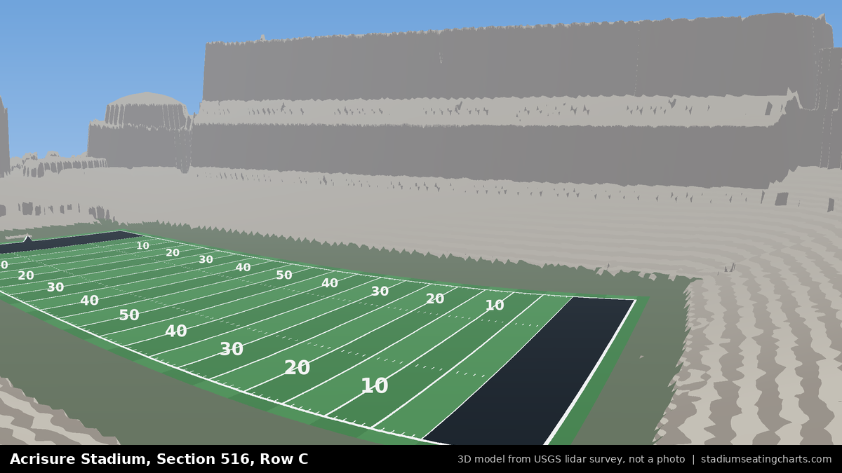 View from Acrisure Stadium Section 516, Row C, looking toward the field