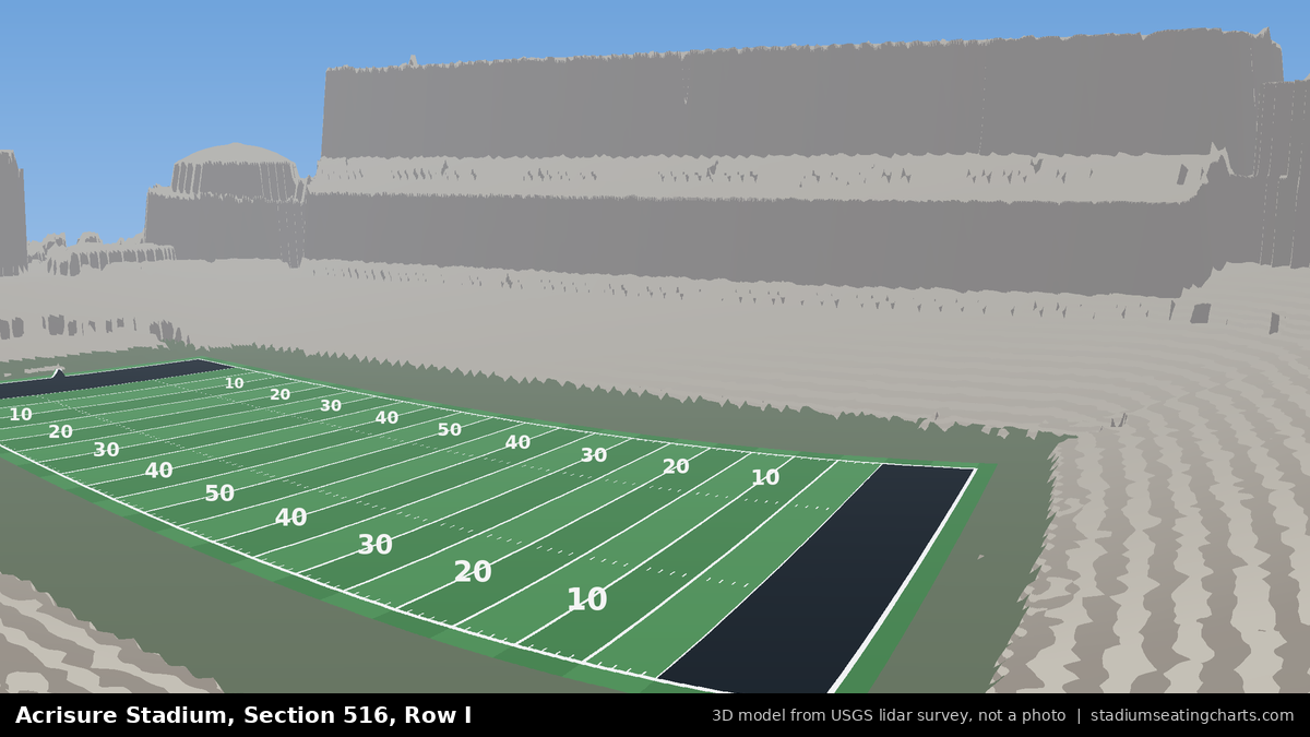 View from Acrisure Stadium Section 516, Row I, looking toward the field