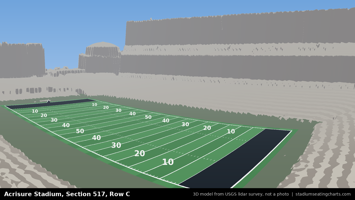 View from Acrisure Stadium Section 517, Row C, looking toward the field