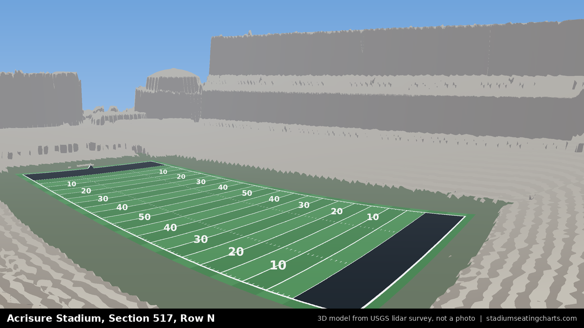 View from Acrisure Stadium Section 517, Row N, looking toward the field