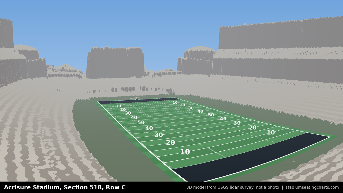 View from Acrisure Stadium Section 518, Row C, looking toward the field