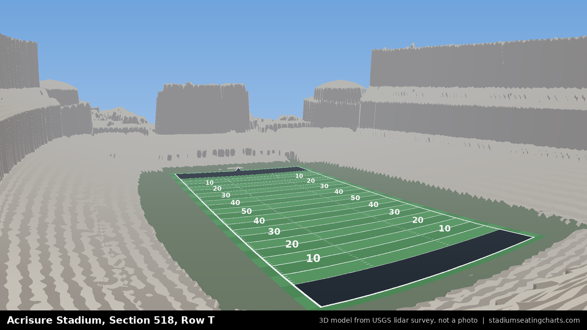 View from Acrisure Stadium Section 518, Row T, looking toward the field
