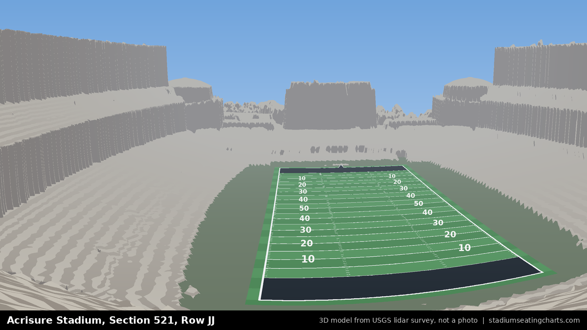 View from Acrisure Stadium Section 521, Row JJ, looking toward the field