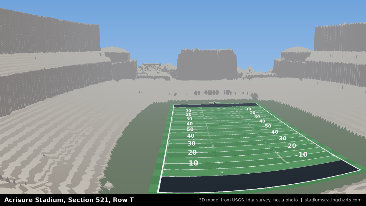 View from Acrisure Stadium Section 521, Row T, looking toward the field