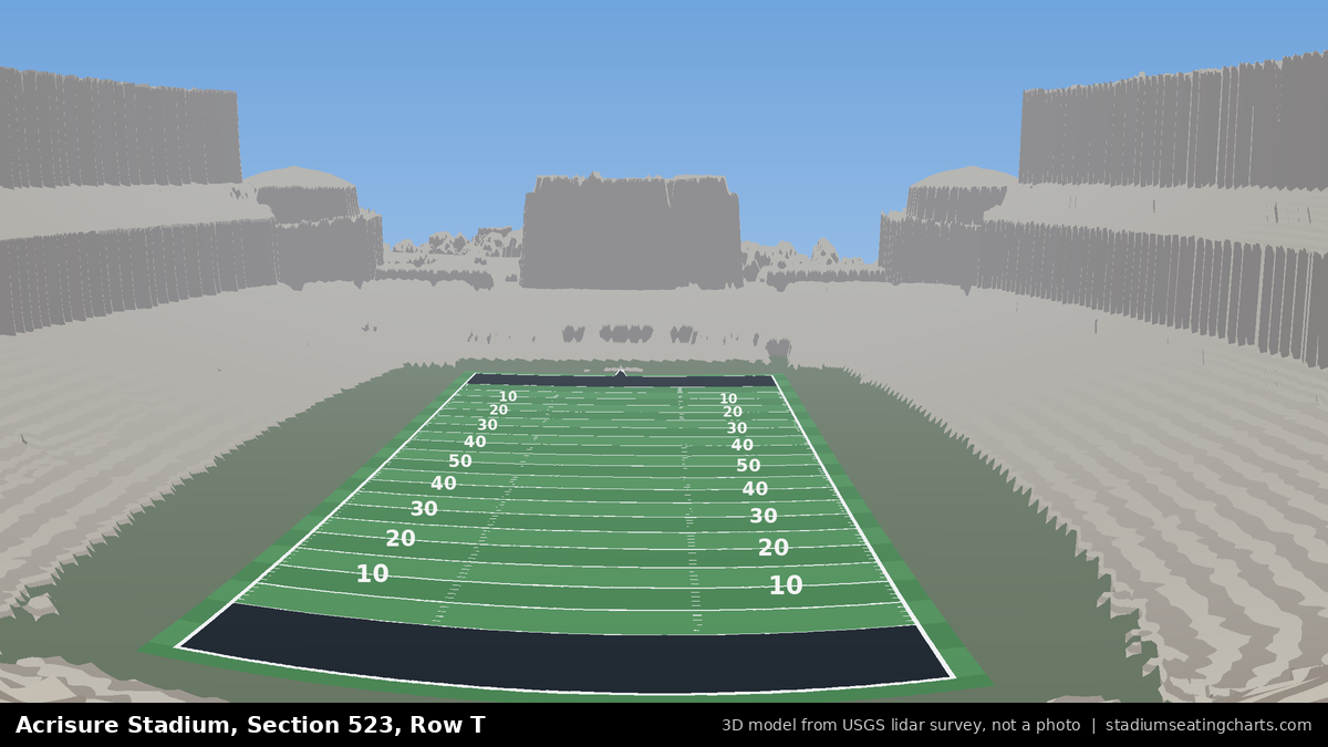 View from Acrisure Stadium Section 523, Row T, looking toward the field