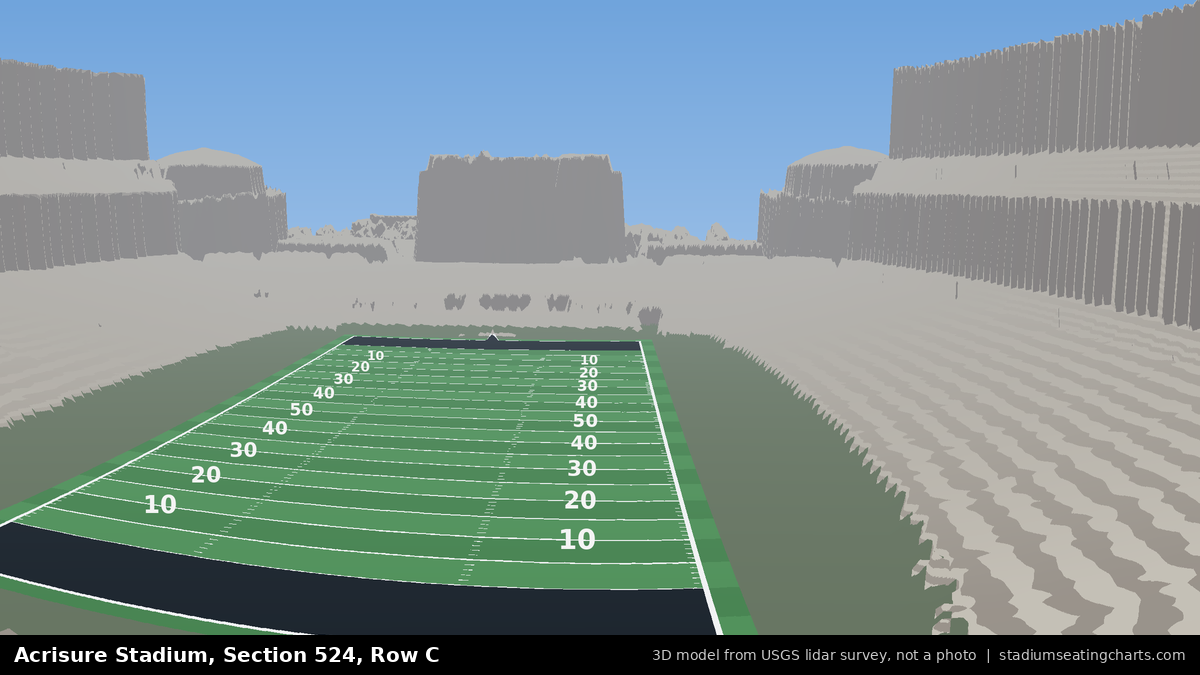 View from Acrisure Stadium Section 524, Row C, looking toward the field