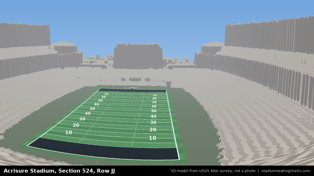 View from Acrisure Stadium Section 524, Row JJ, looking toward the field