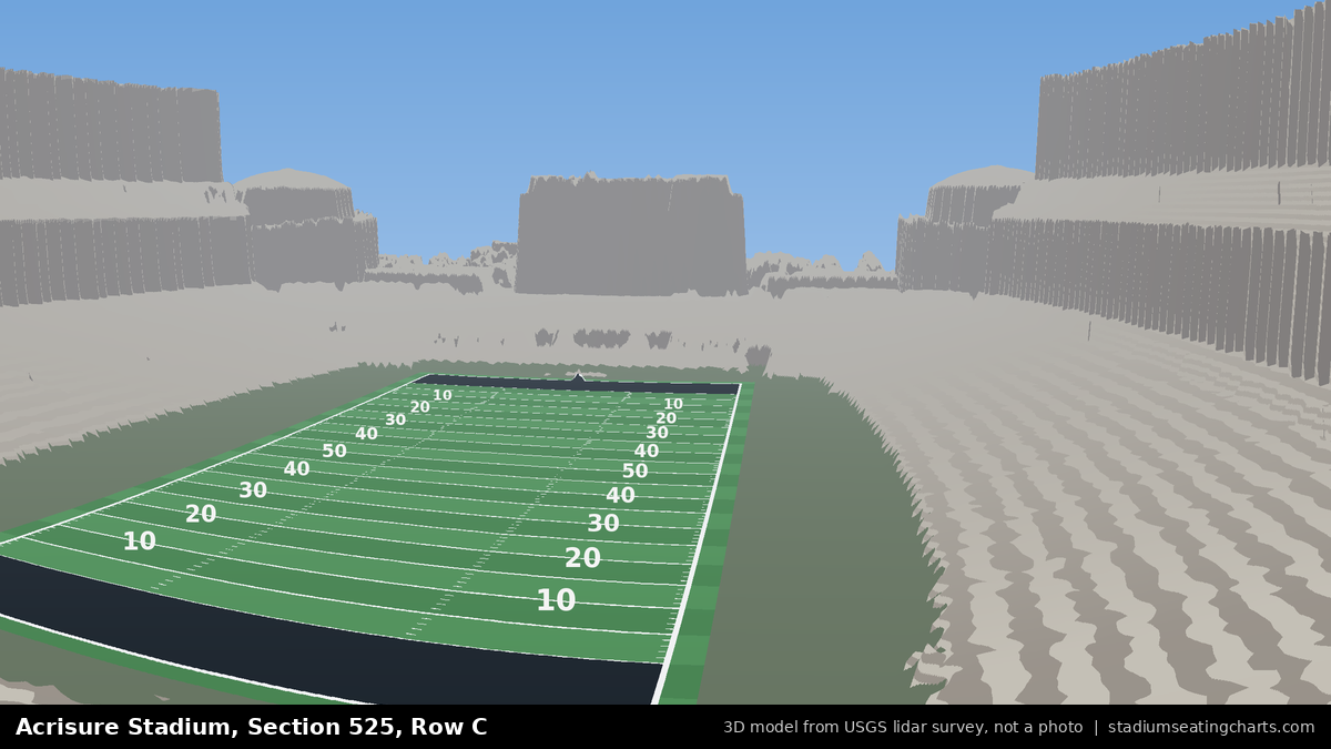 View from Acrisure Stadium Section 525, Row C, looking toward the field