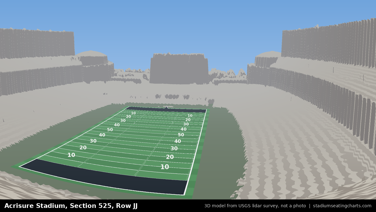 View from Acrisure Stadium Section 525, Row JJ, looking toward the field