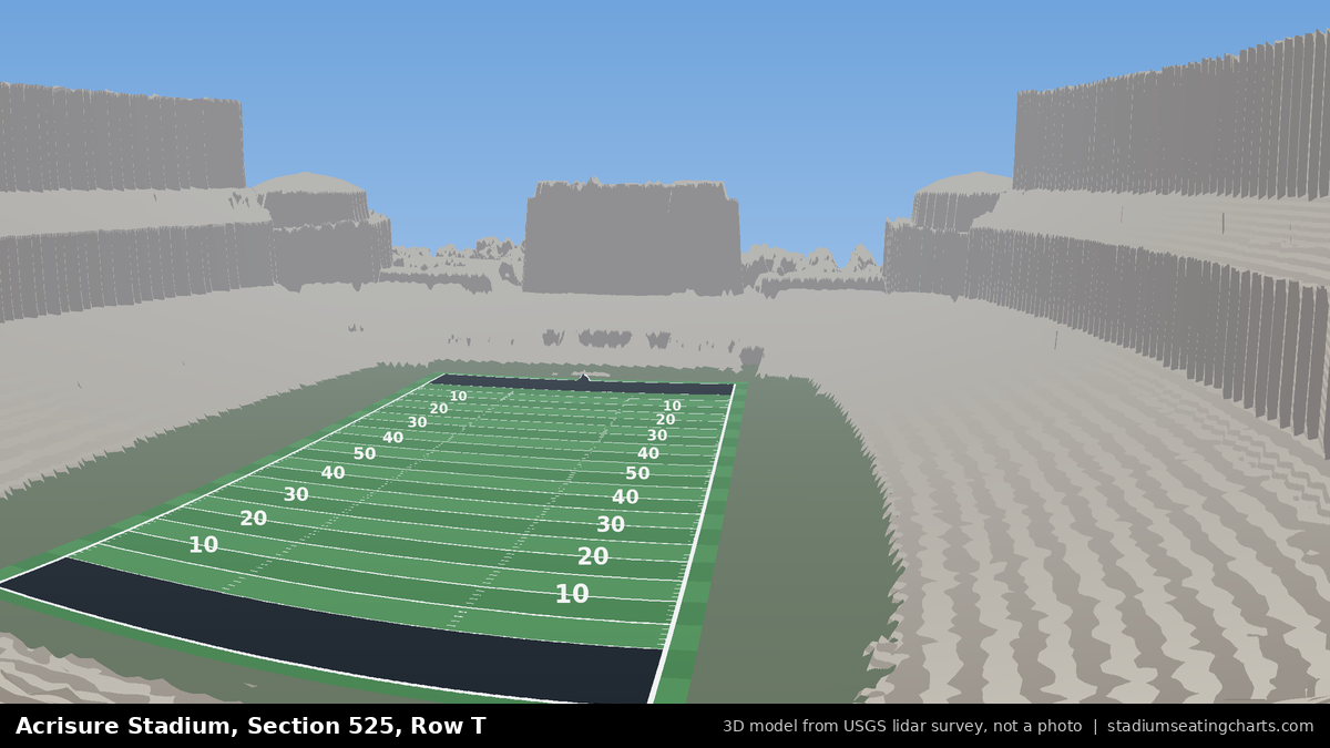 View from Acrisure Stadium Section 525, Row T, looking toward the field
