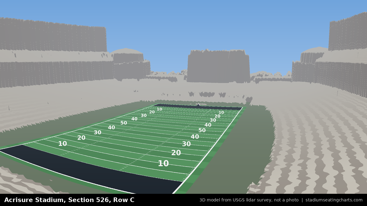 View from Acrisure Stadium Section 526, Row C, looking toward the field