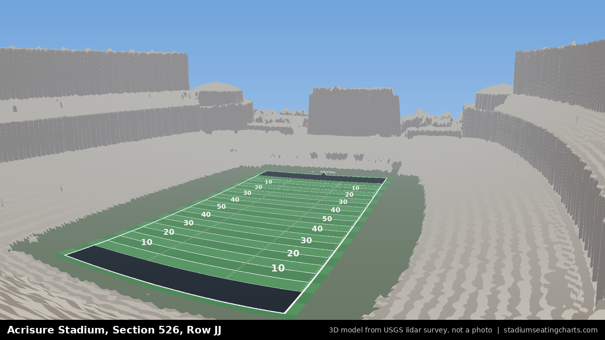 View from Acrisure Stadium Section 526, Row JJ, looking toward the field