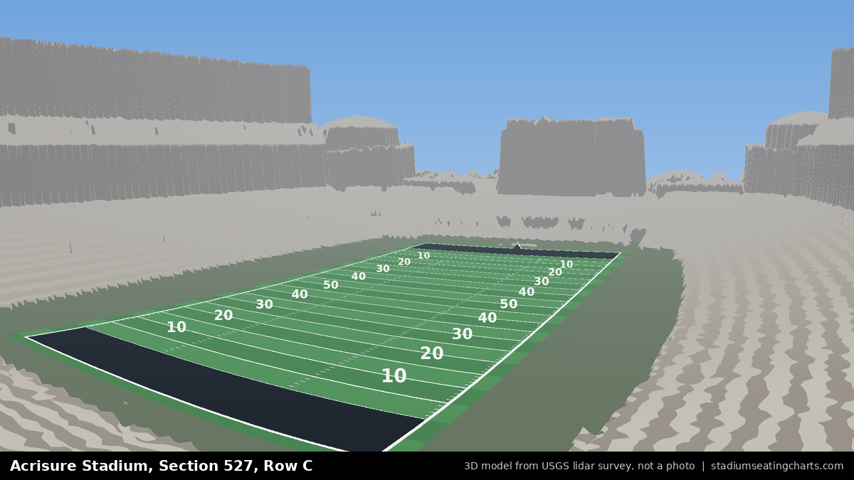 View from Acrisure Stadium Section 527, Row C, looking toward the field