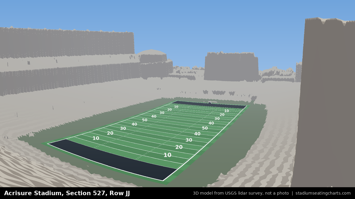 View from Acrisure Stadium Section 527, Row JJ, looking toward the field