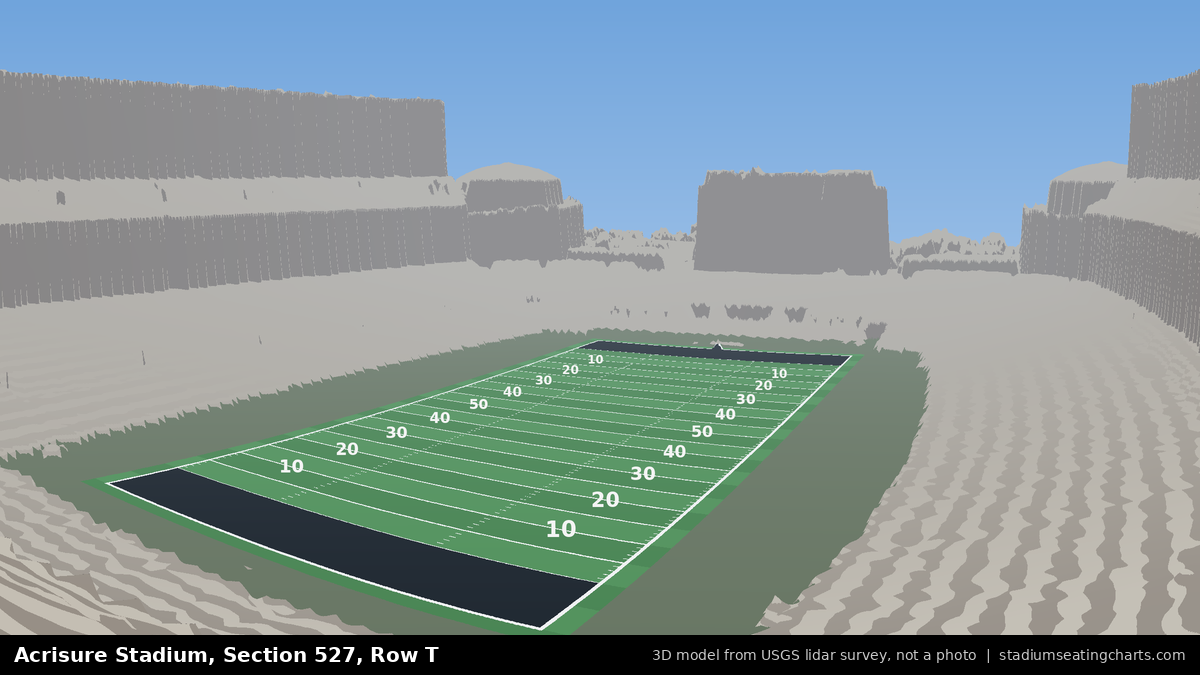 View from Acrisure Stadium Section 527, Row T, looking toward the field