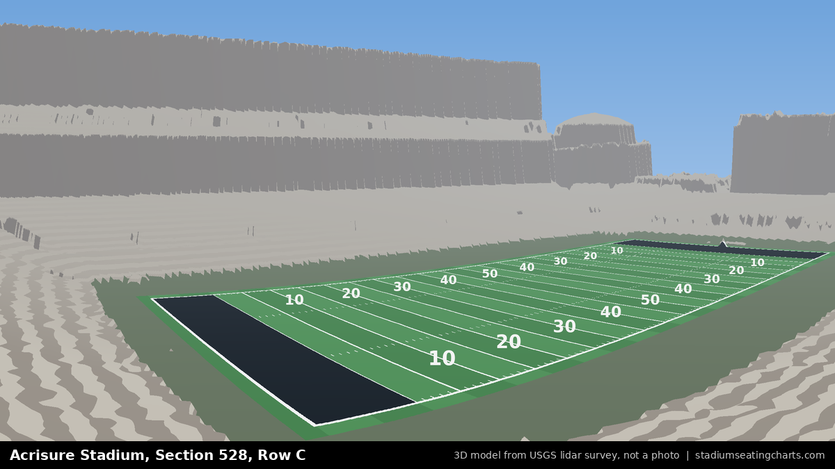 View from Acrisure Stadium Section 528, Row C, looking toward the field