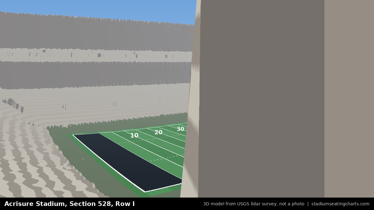 View from Acrisure Stadium Section 528, Row I, looking toward the field