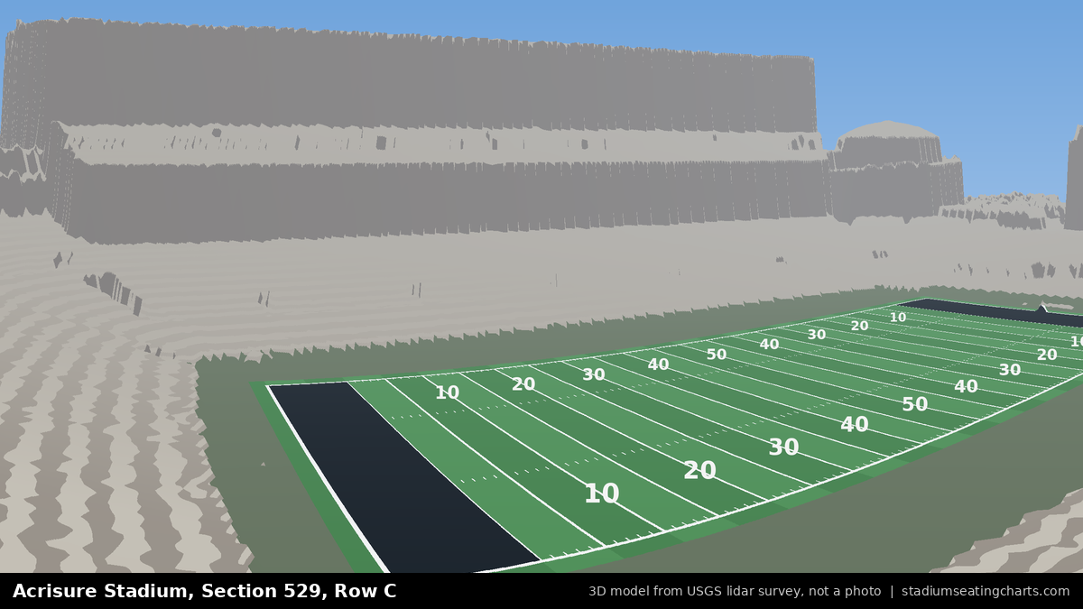 View from Acrisure Stadium Section 529, Row C, looking toward the field