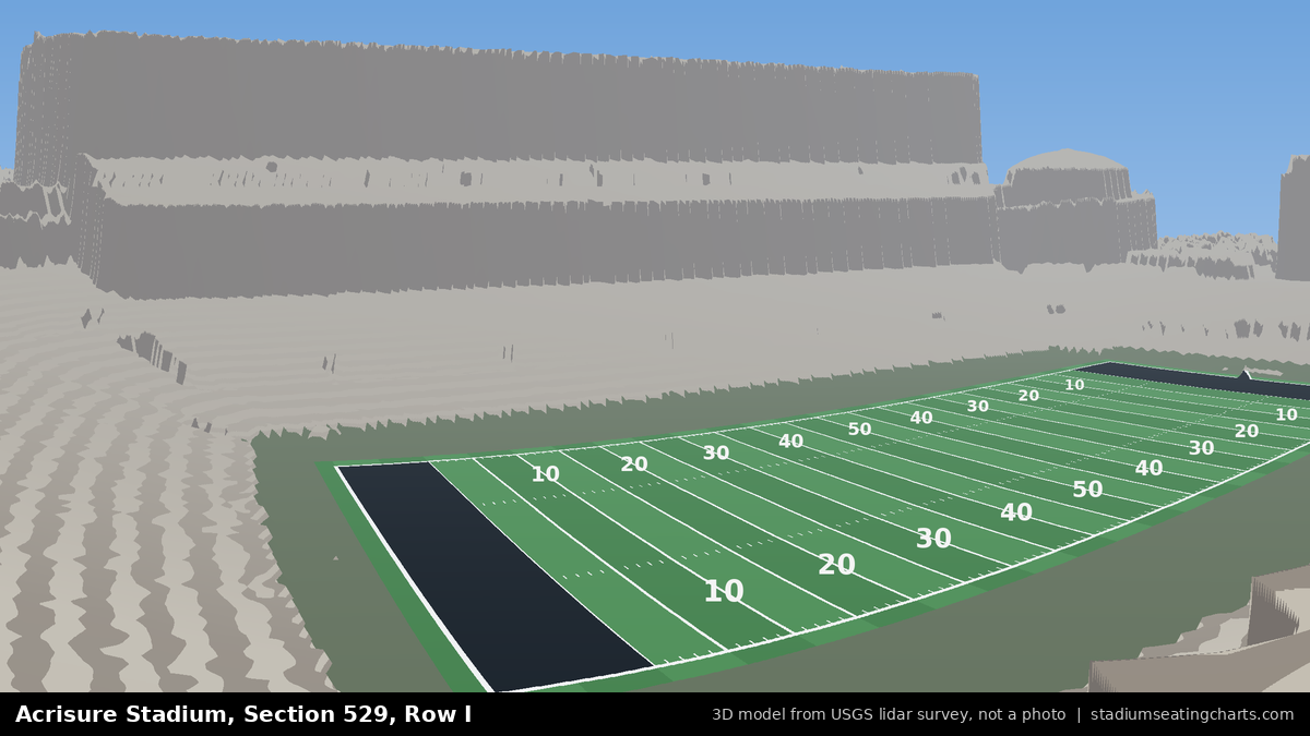 View from Acrisure Stadium Section 529, Row I, looking toward the field