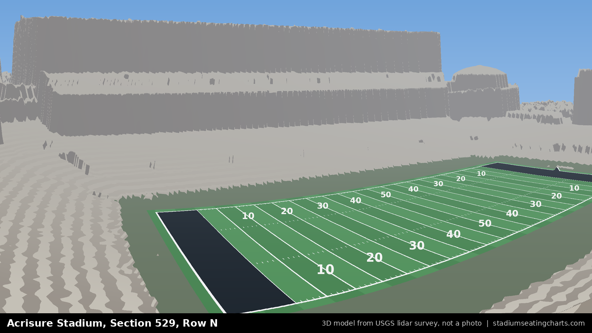 View from Acrisure Stadium Section 529, Row N, looking toward the field