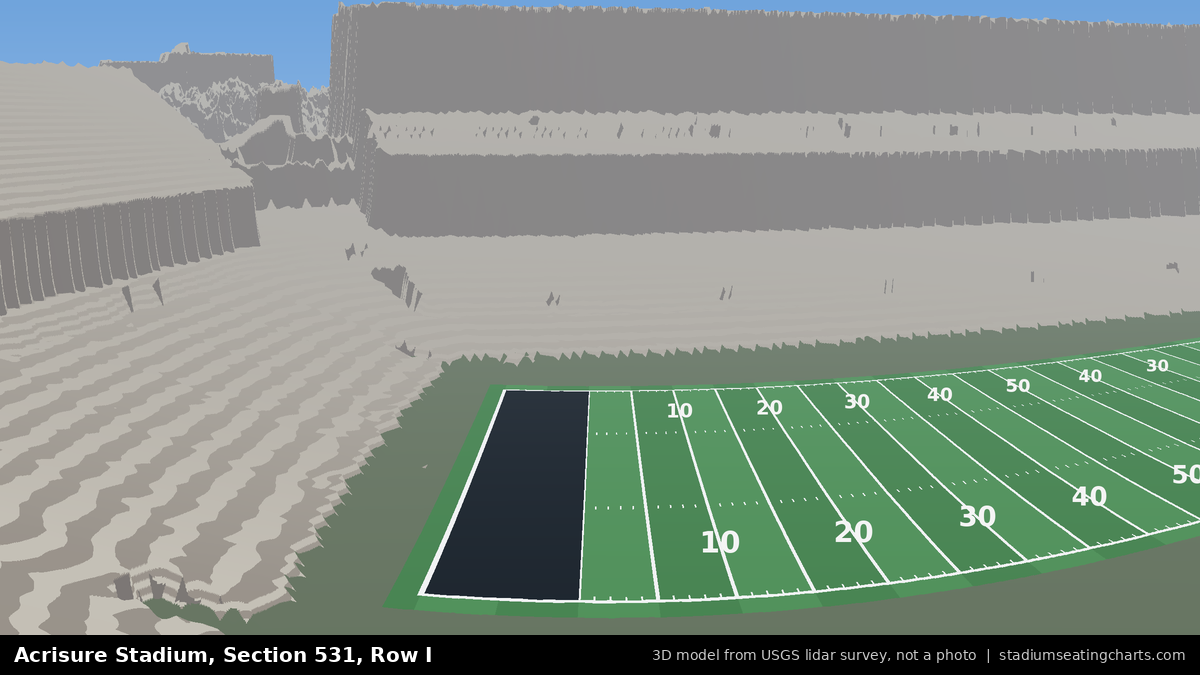 View from Acrisure Stadium Section 531, Row I, looking toward the field