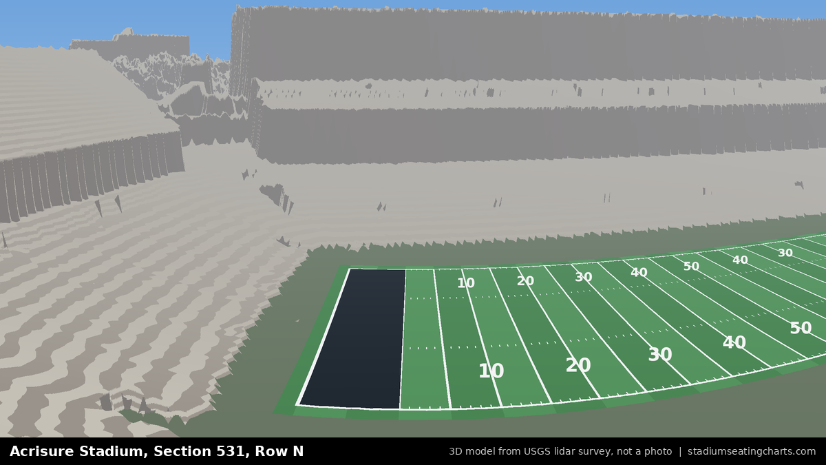 View from Acrisure Stadium Section 531, Row N, looking toward the field