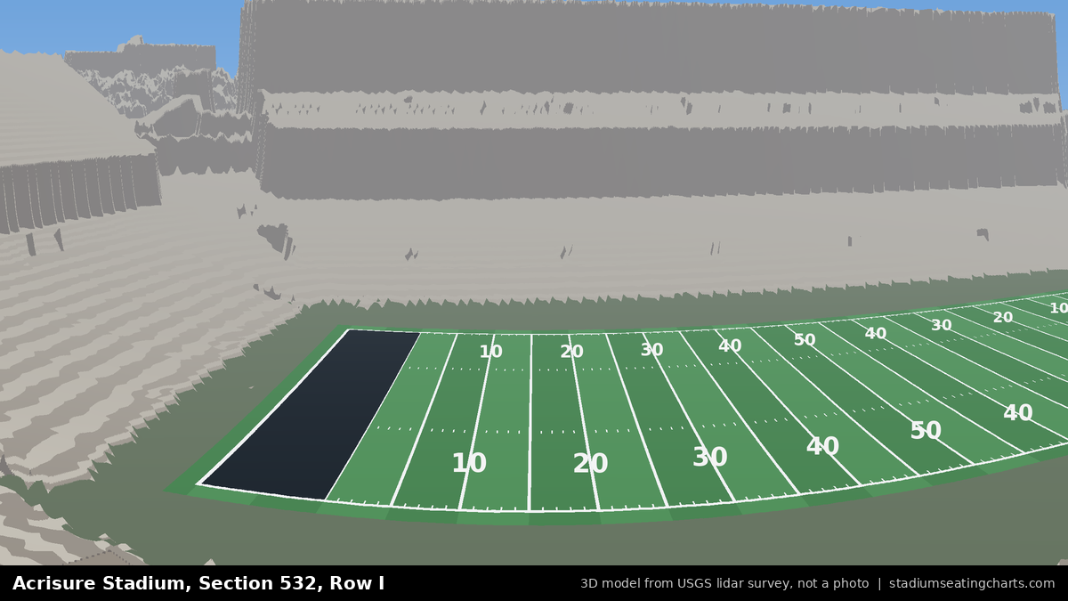 View from Acrisure Stadium Section 532, Row I, looking toward the field