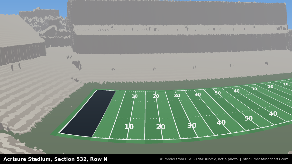 View from Acrisure Stadium Section 532, Row N, looking toward the field
