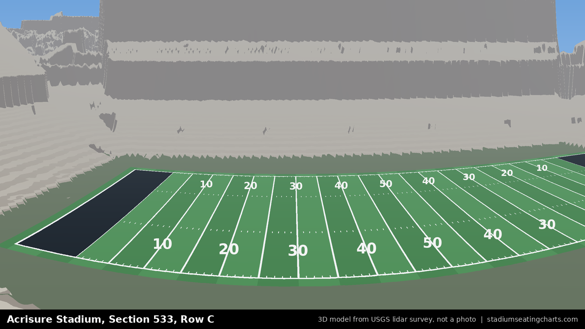 View from Acrisure Stadium Section 533, Row C, looking toward the field