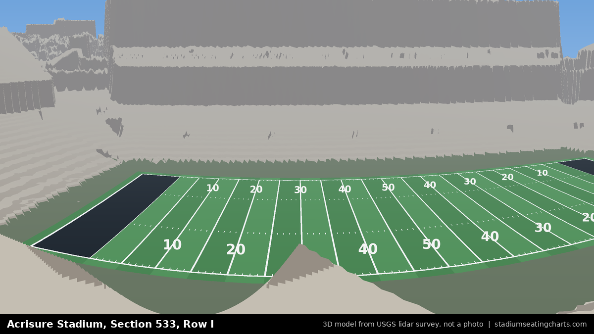 View from Acrisure Stadium Section 533, Row I, looking toward the field