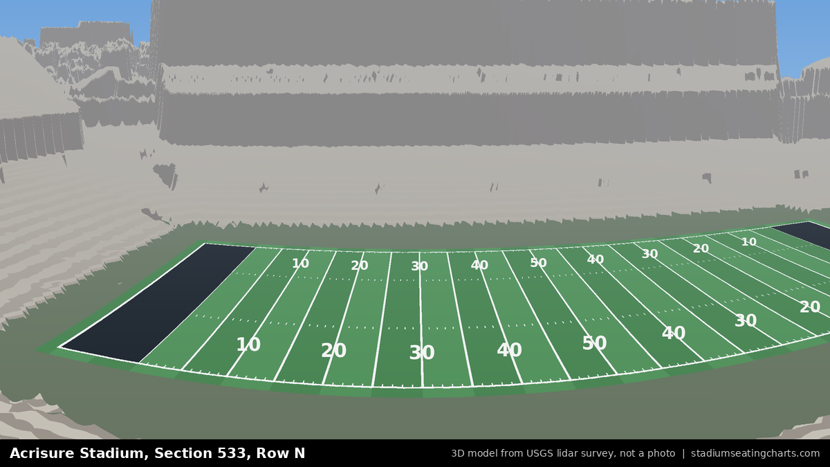 View from Acrisure Stadium Section 533, Row N, looking toward the field