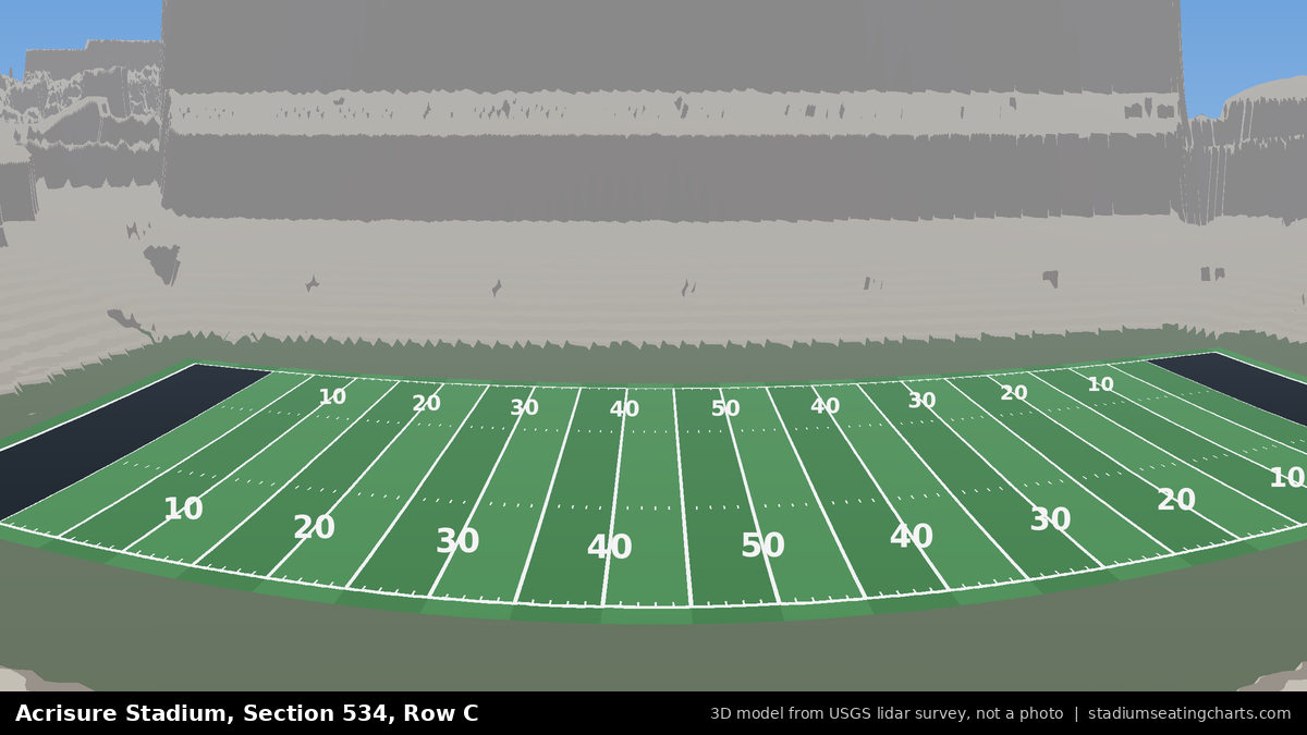 View from Acrisure Stadium Section 534, Row C, looking toward the field