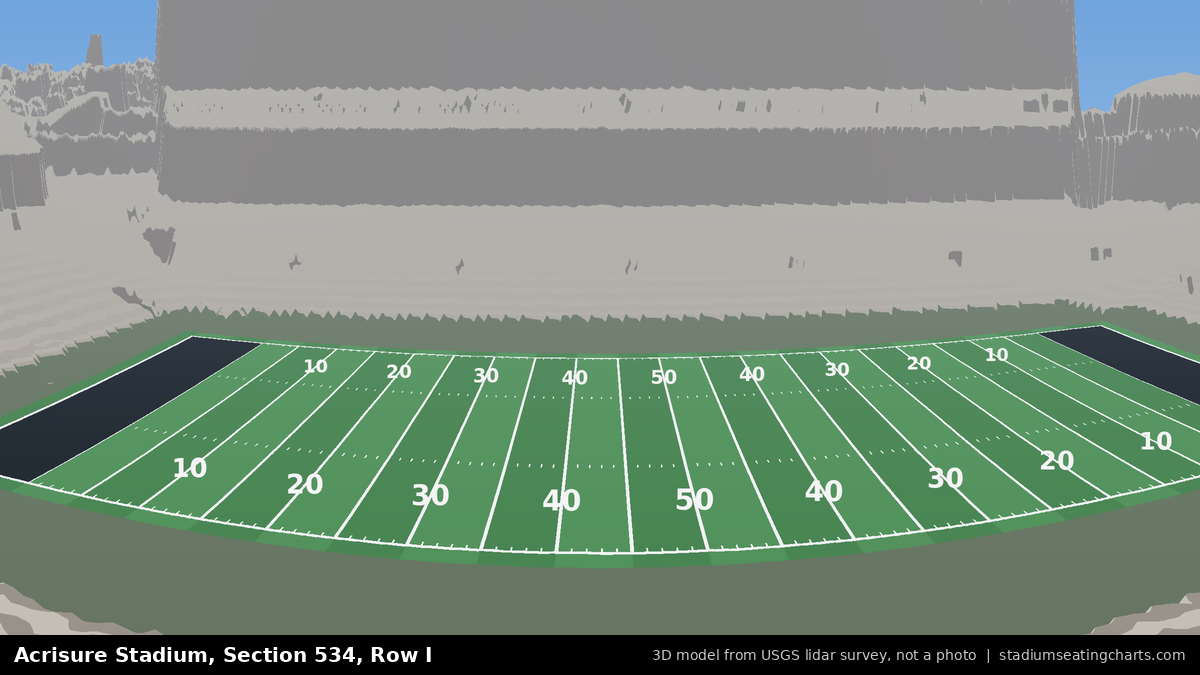 View from Acrisure Stadium Section 534, Row I, looking toward the field