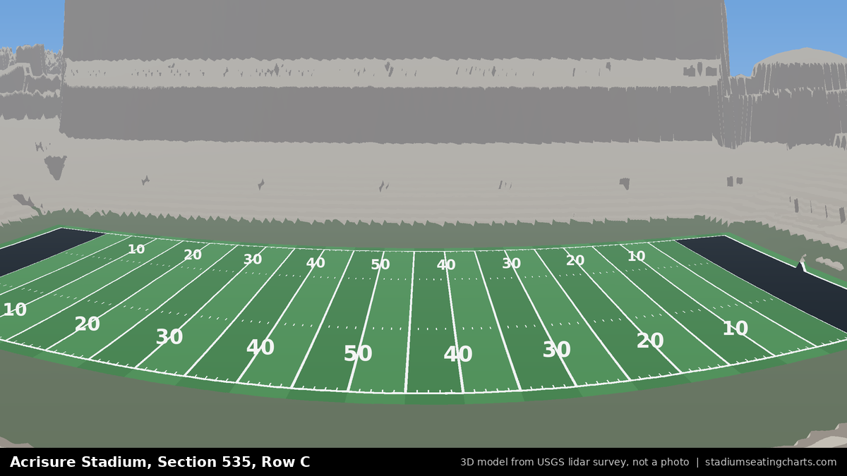 View from Acrisure Stadium Section 535, Row C, looking toward the field