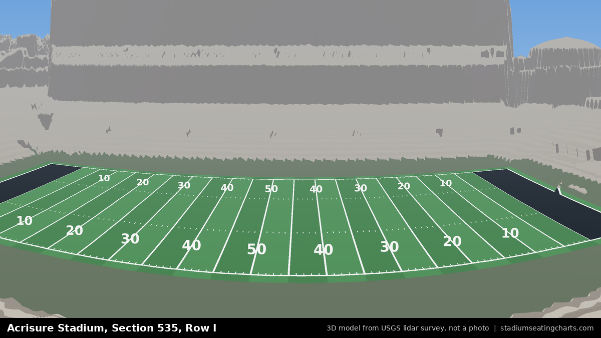 View from Acrisure Stadium Section 535, Row I, looking toward the field