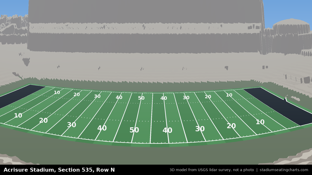 View from Acrisure Stadium Section 535, Row N, looking toward the field