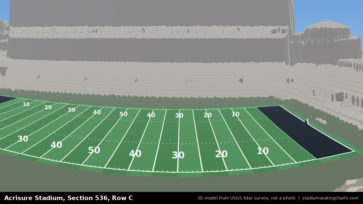 View from Acrisure Stadium Section 536, Row C, looking toward the field